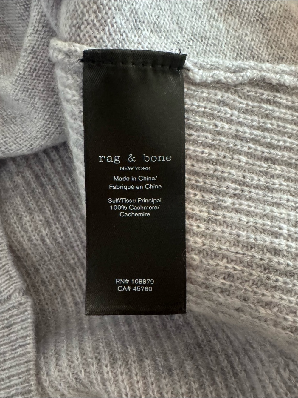 rag & bone Gray Cashmere Crewneck Sweater - Picture 4 of 11